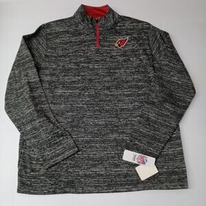 Arizona Cardinals Men's Quarter Zip Pullover Sweater Size XL XLarge Gray NWT